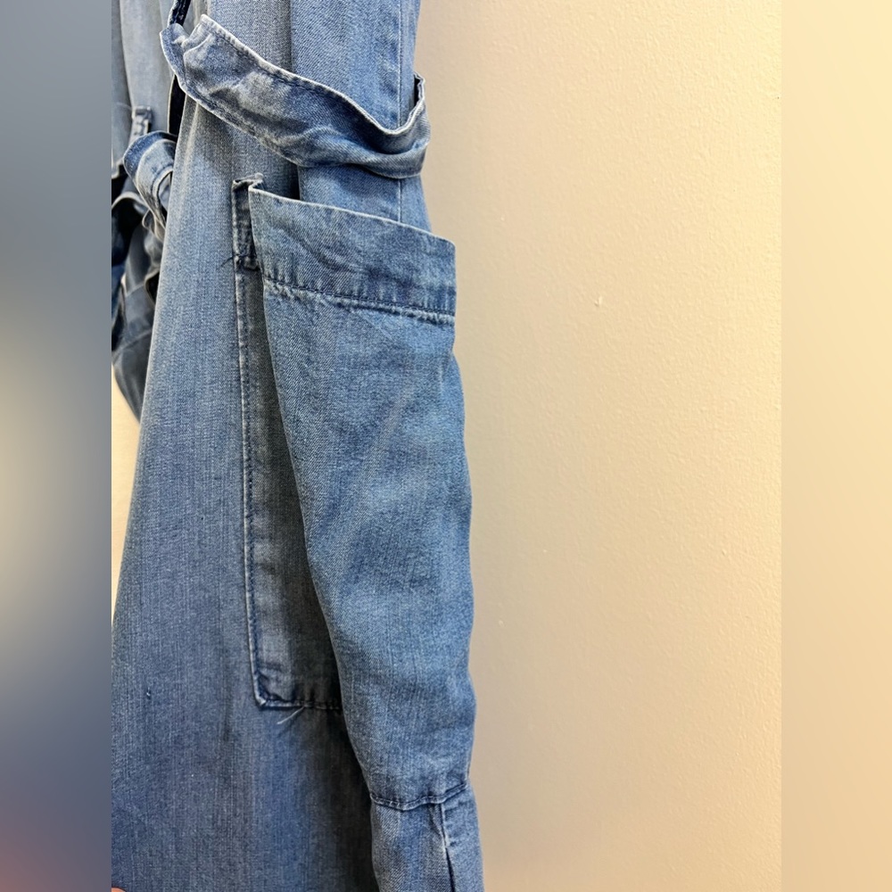 A New Day Oversized Button Down Denim Dress with Pockets - Picture 5 of 7